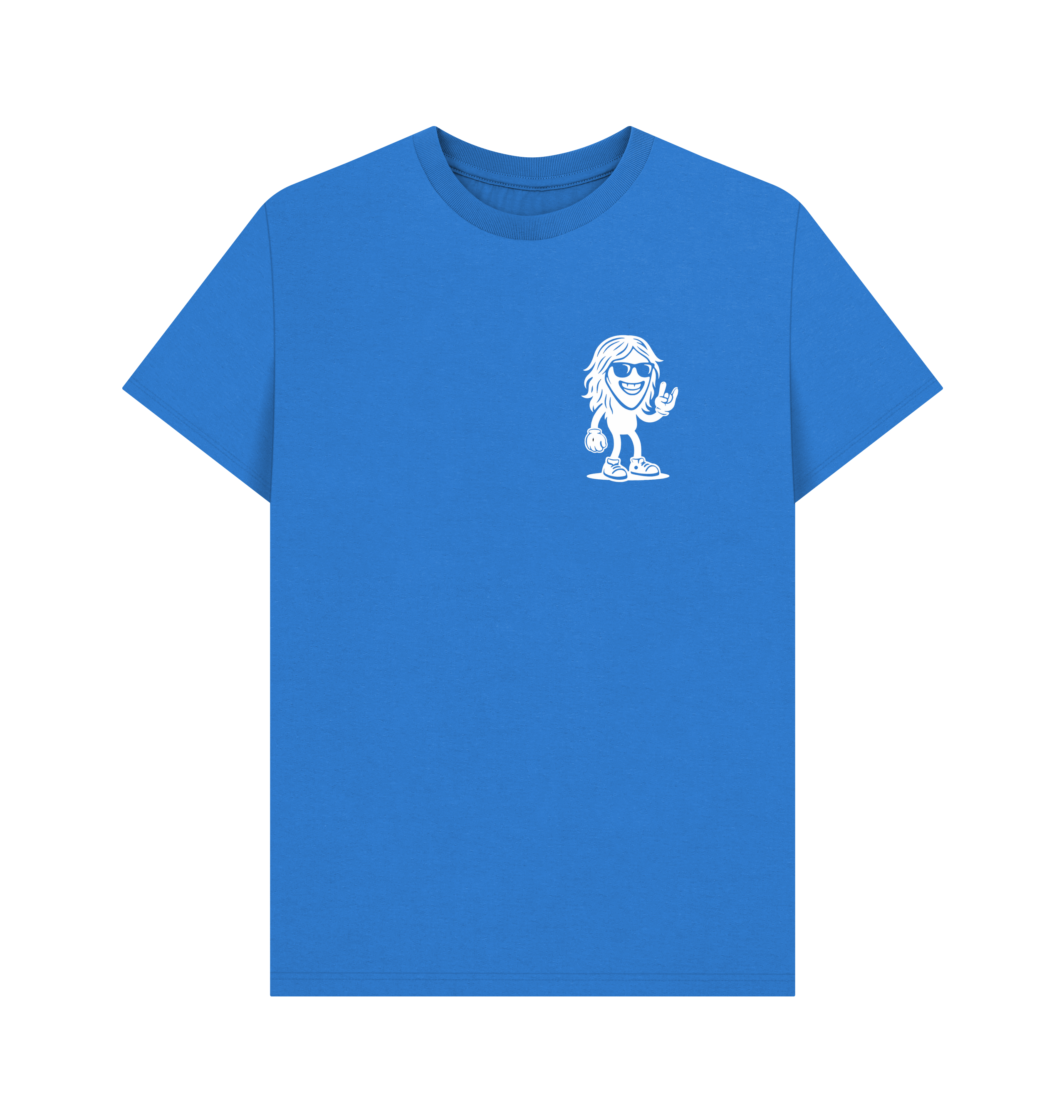 Bright Blue Printed T-shirt Front