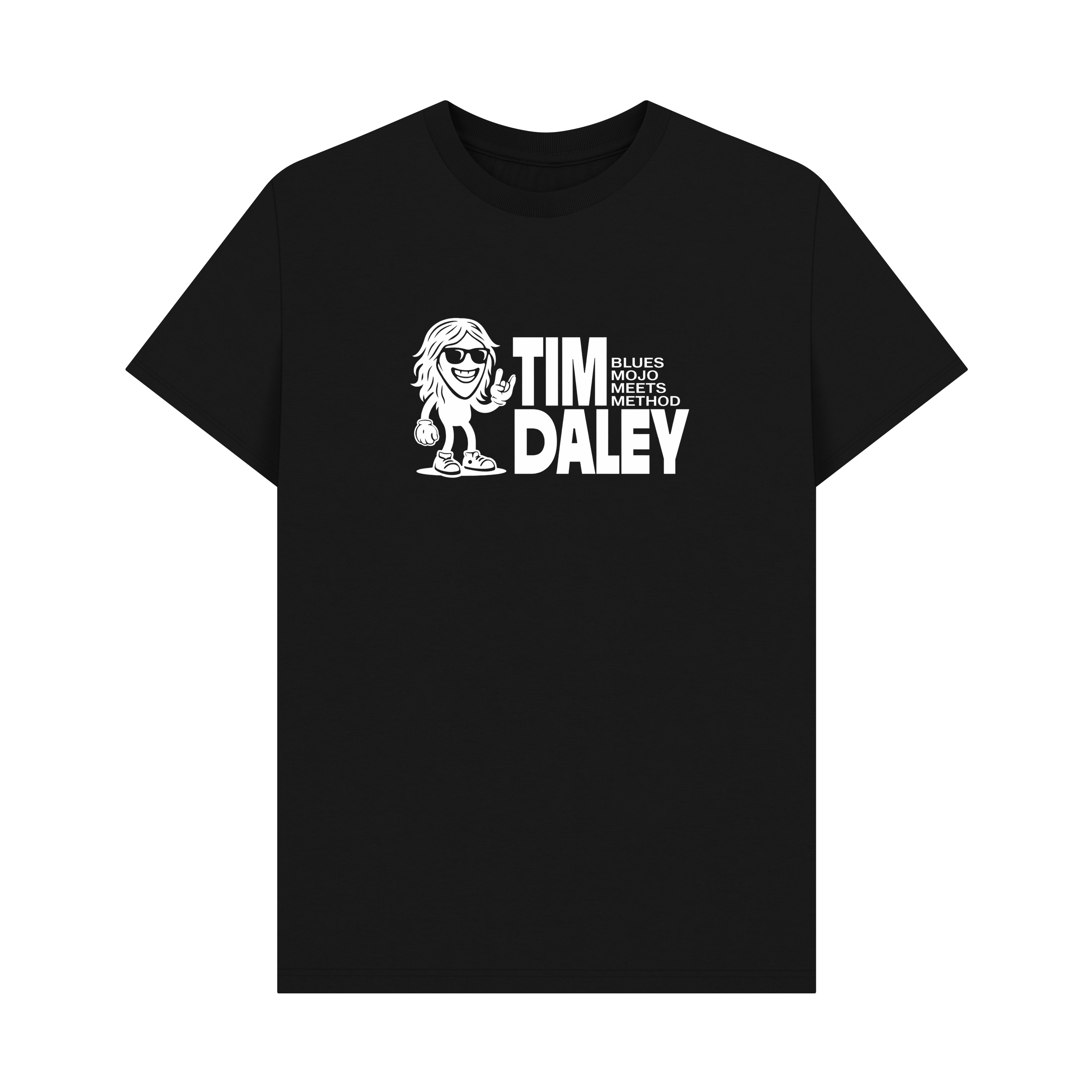 Black Printed T-shirt Front