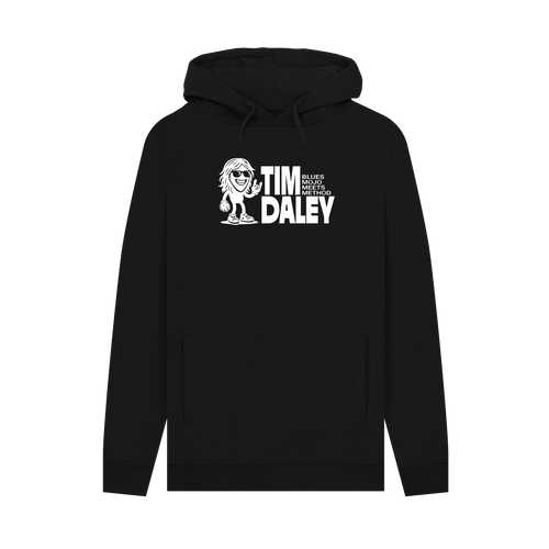 Black Printed Hoody Front